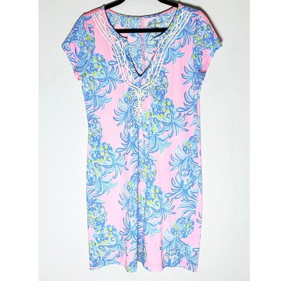 Lilly Pulitzer Womens Brewster Dress Pima Cotton In Pelican Pete Beat The Heat - Picture 5 of 10